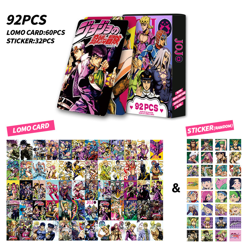 Jojo Anime Merchandise - 92 шт. фотокарточек JOJO, двусторонние маленькие