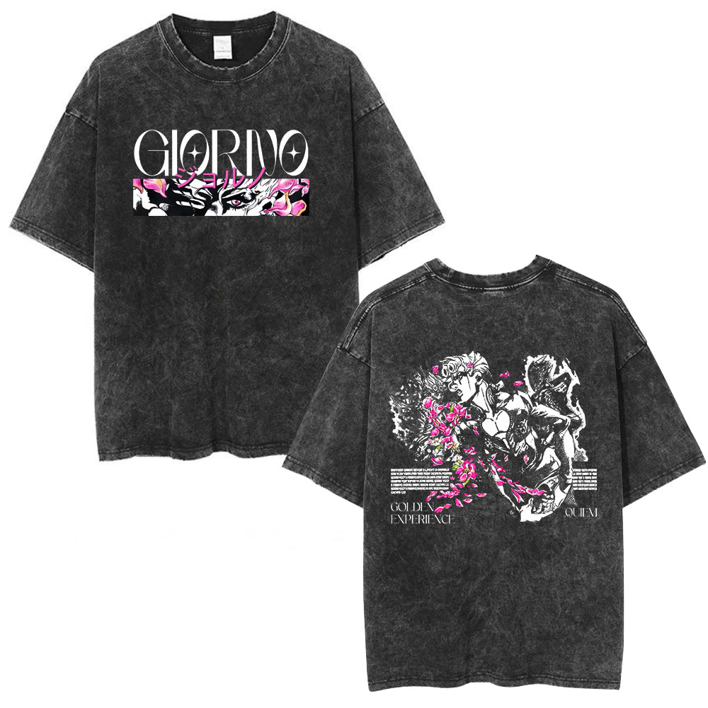 Jojo Anime Merchandise - Винтажная футболка с принтом «Аниме Jojo