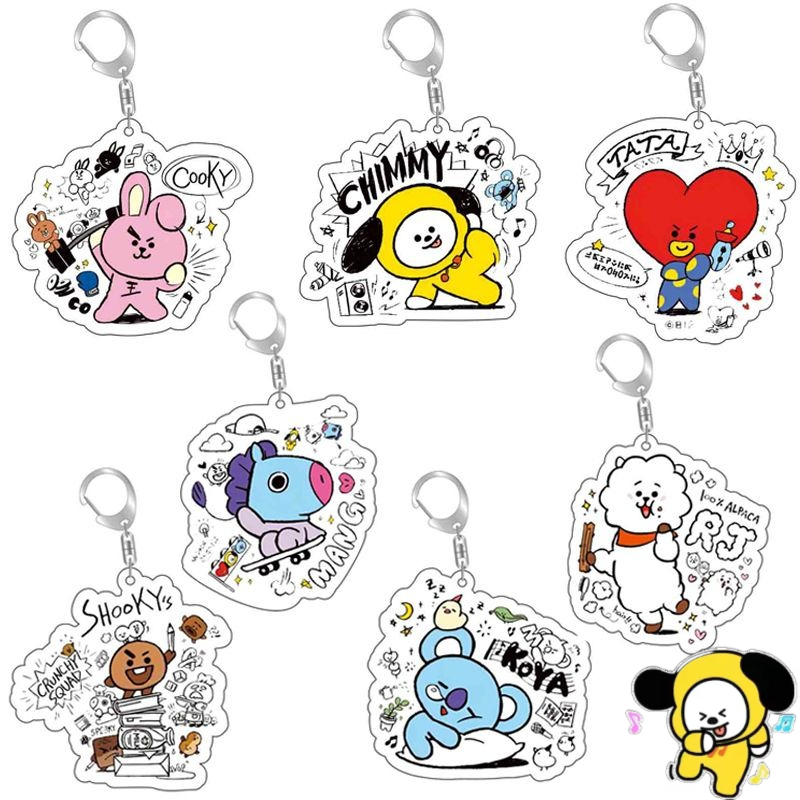Акриловый брелок BT21 с аниме- – обзор и цена Anime Merchandise Wholesale